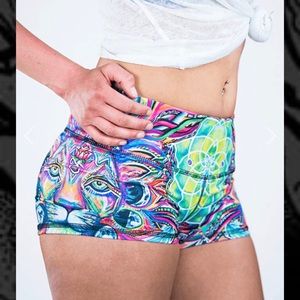 Electro Threads Lunar Lion Yoga Shorts